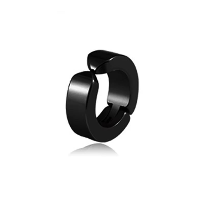 1 Pc Ear Clip Non Piercing Earrings Fake Earrings for Men Circle round Earring Fashion Punk Rock Style Jewelry Gift