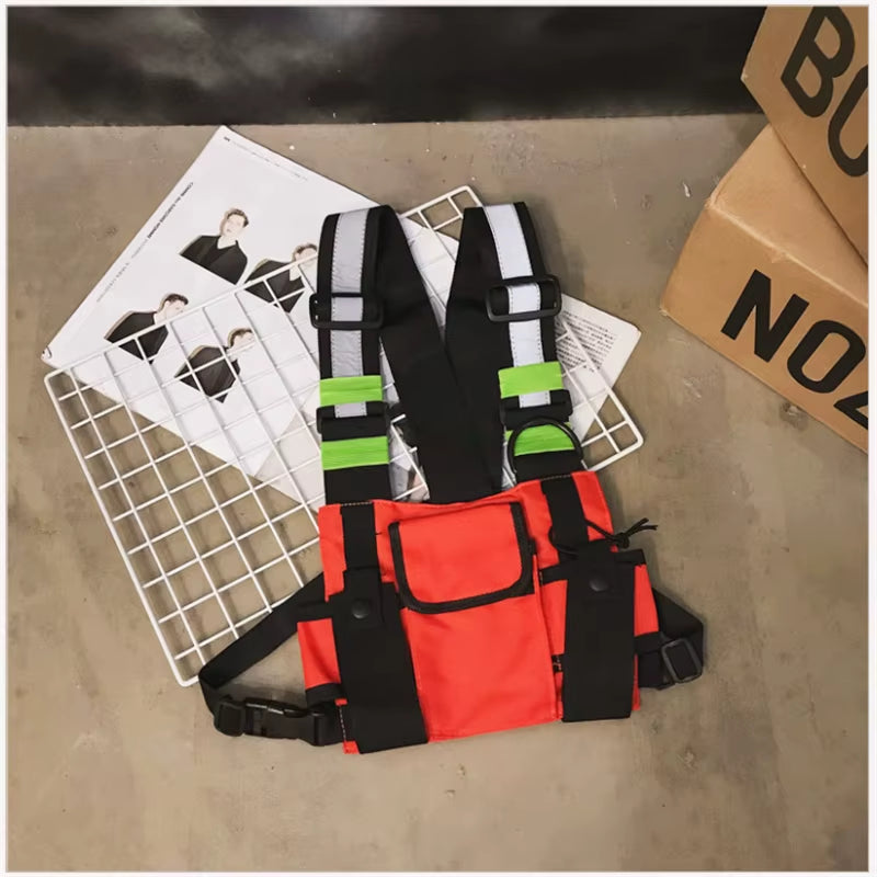 Fx-Nylon Military Tactical Vest, Chest Rig Pack, Pouch Holster, Tactical Harness, Walkie Talkie, Radio Waist Pack, Two Way Radio