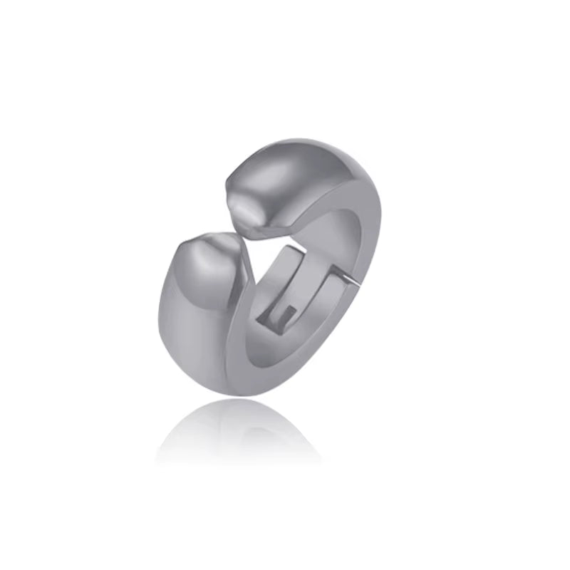 1 Pc Ear Clip Non Piercing Earrings Fake Earrings for Men Circle round Earring Fashion Punk Rock Style Jewelry Gift