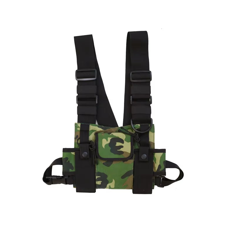 Fx-Nylon Military Tactical Vest, Chest Rig Pack, Pouch Holster, Tactical Harness, Walkie Talkie, Radio Waist Pack, Two Way Radio