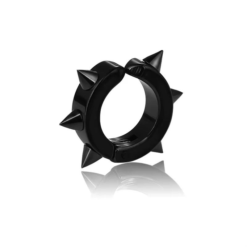 1 Pc Ear Clip Non Piercing Earrings Fake Earrings for Men Circle round Earring Fashion Punk Rock Style Jewelry Gift
