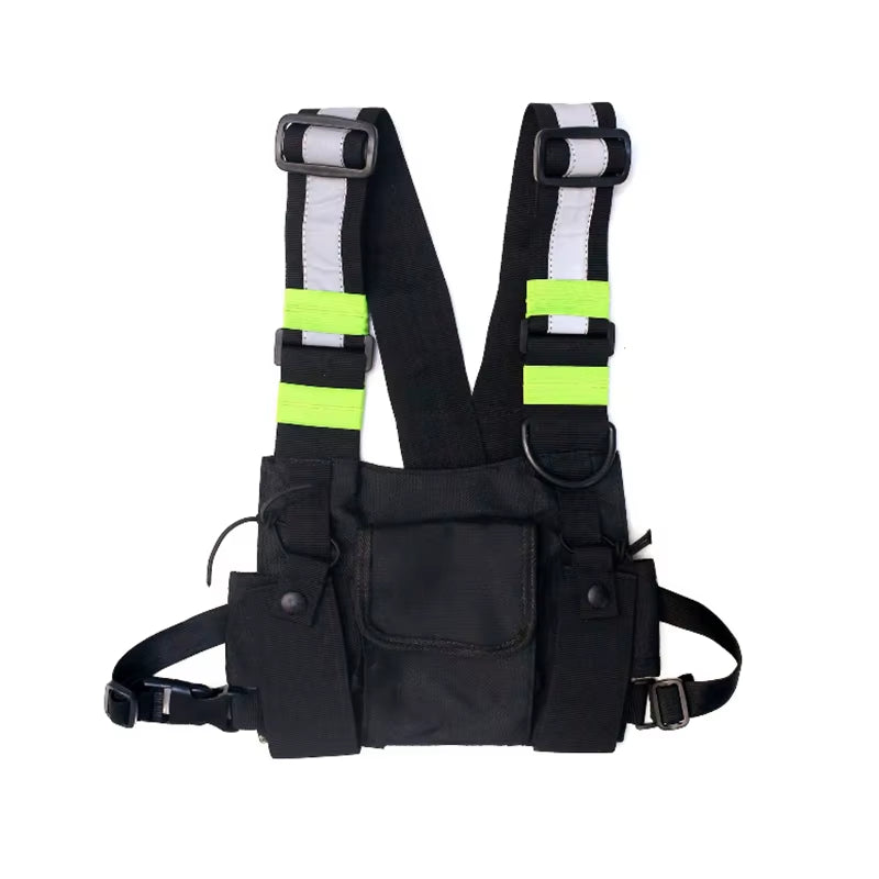 Fx-Nylon Military Tactical Vest, Chest Rig Pack, Pouch Holster, Tactical Harness, Walkie Talkie, Radio Waist Pack, Two Way Radio