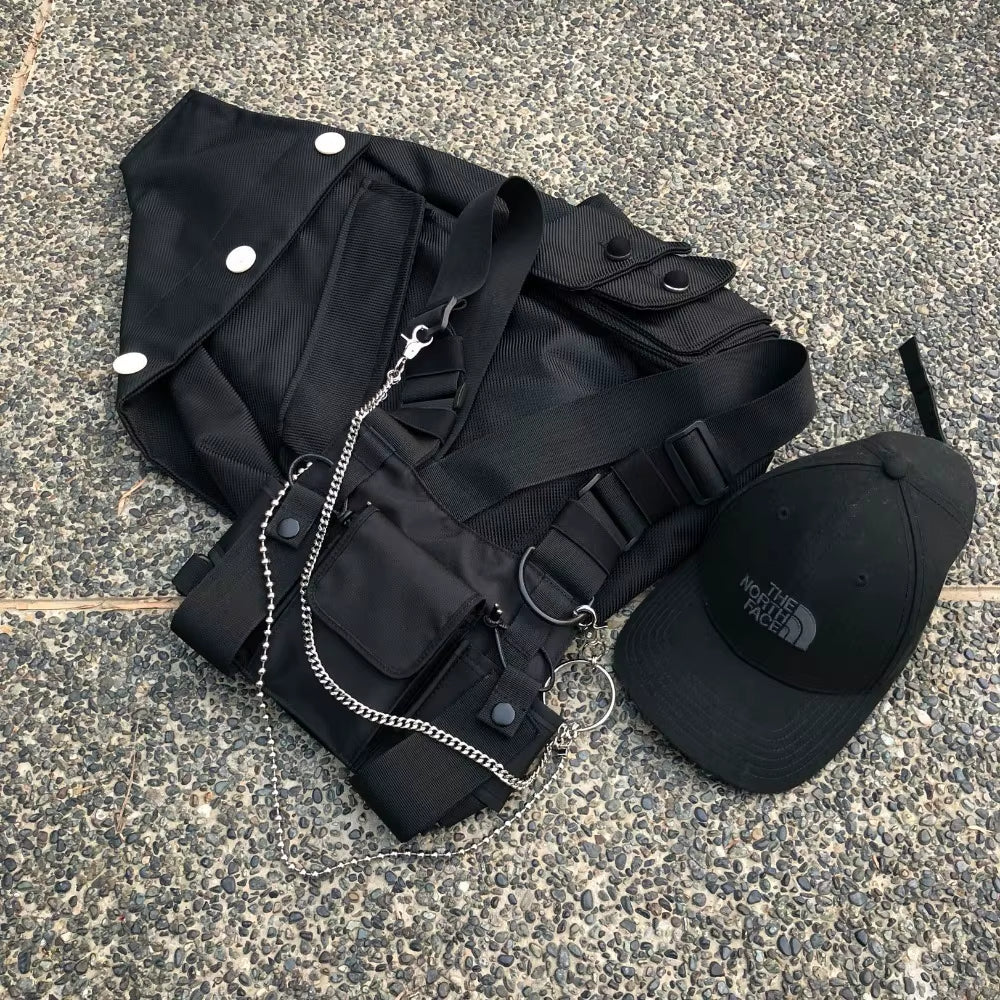 Fx-Nylon Military Tactical Vest, Chest Rig Pack, Pouch Holster, Tactical Harness, Walkie Talkie, Radio Waist Pack, Two Way Radio