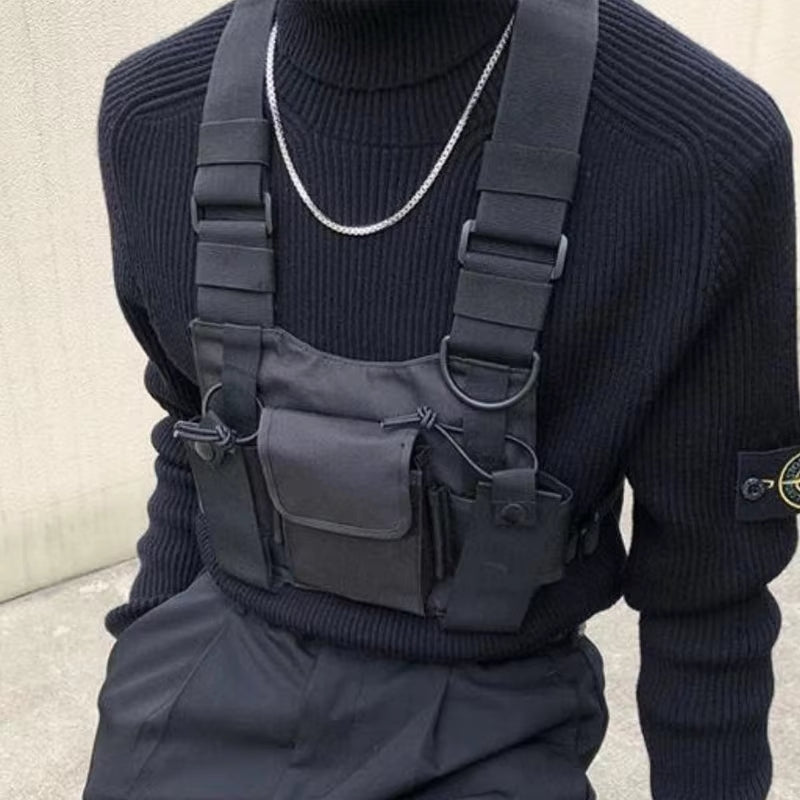 Fx-Nylon Military Tactical Vest, Chest Rig Pack, Pouch Holster, Tactical Harness, Walkie Talkie, Radio Waist Pack, Two Way Radio