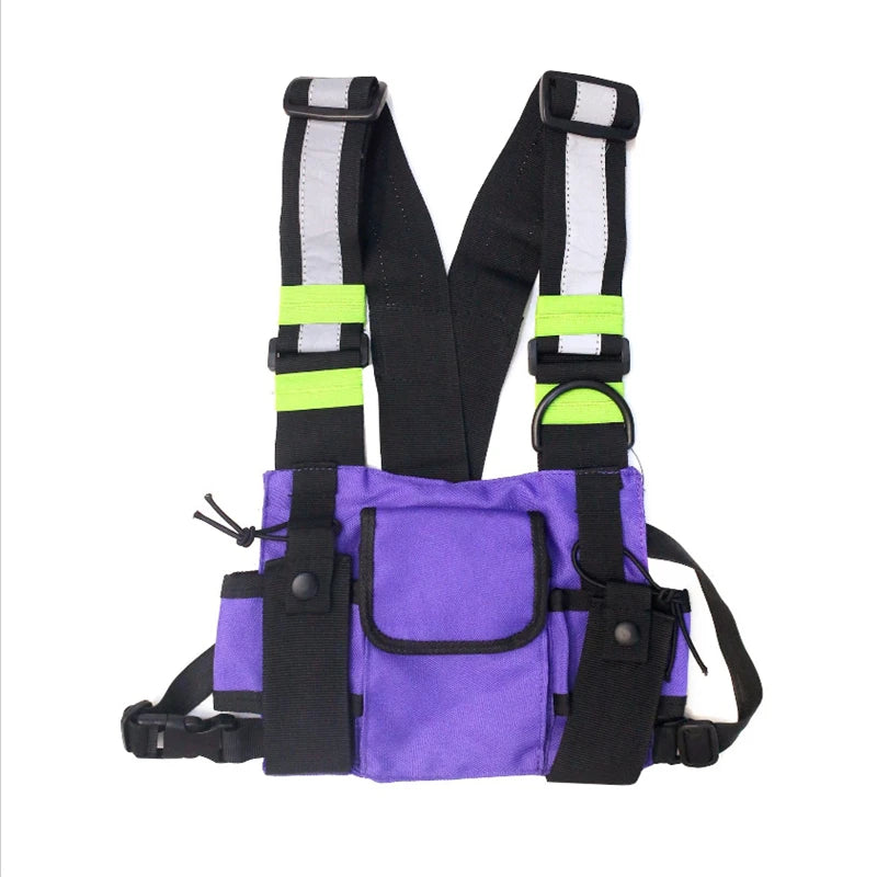 Fx-Nylon Military Tactical Vest, Chest Rig Pack, Pouch Holster, Tactical Harness, Walkie Talkie, Radio Waist Pack, Two Way Radio