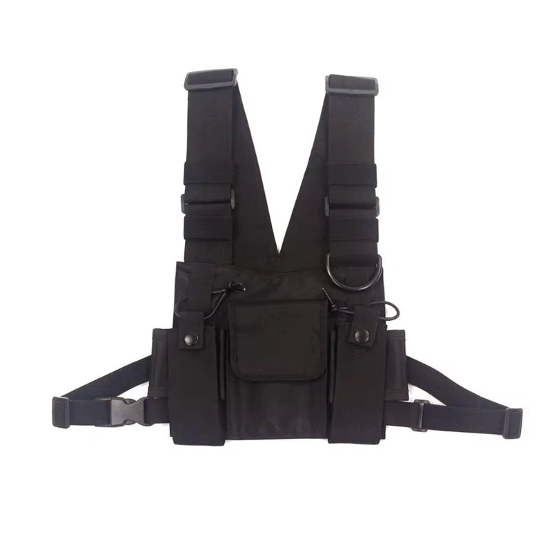 Fx-Nylon Military Tactical Vest, Chest Rig Pack, Pouch Holster, Tactical Harness, Walkie Talkie, Radio Waist Pack, Two Way Radio