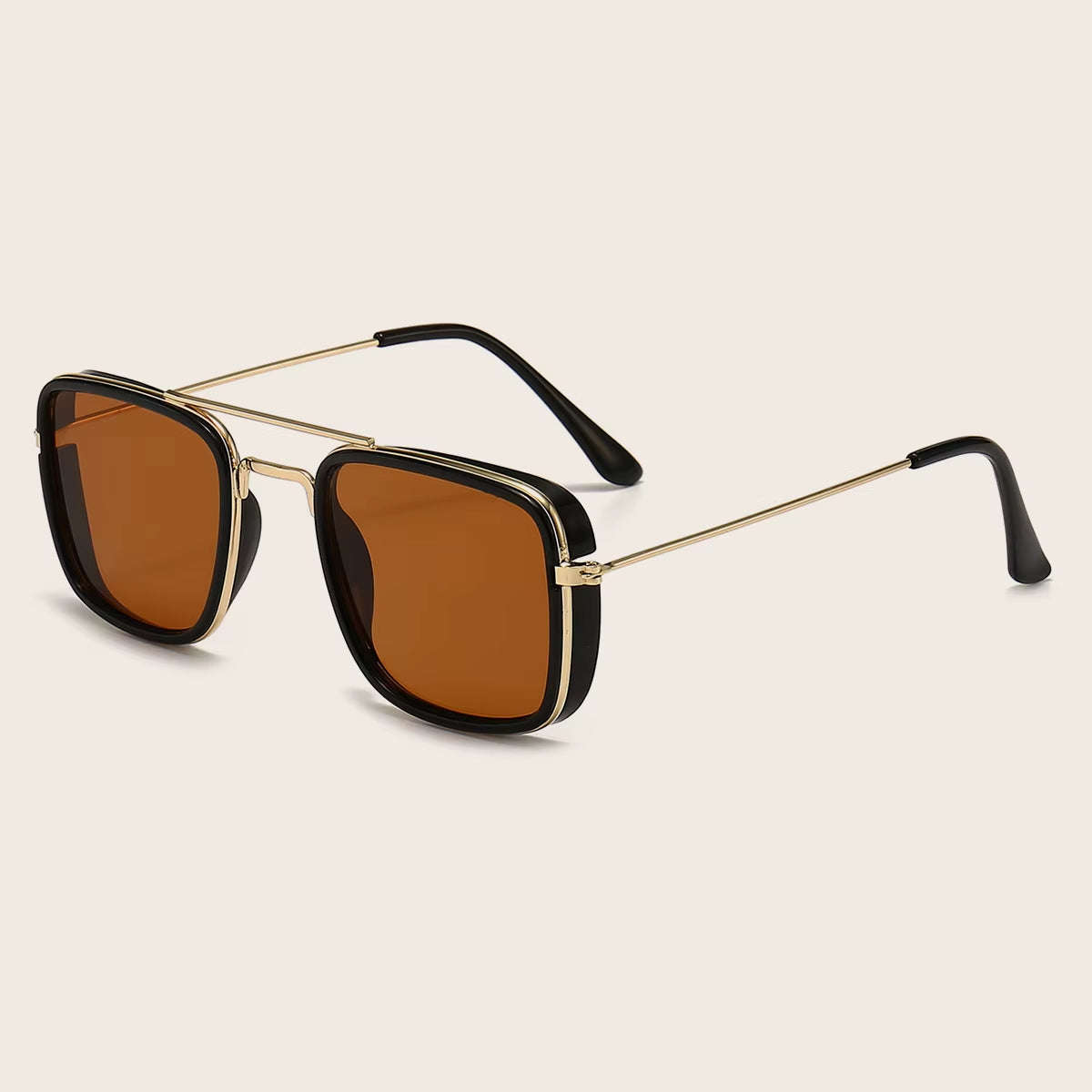 Fashion Sunglasses European and American Metal Small Square Frame Korean Version Glasses Retro Square Sunglasses UV Protection