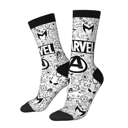 Adults Men Socks Guardians of the Galaxy Marvel Stockings Winter Funny Breathable Socks Graphic Skateboard Anti-Slip Socks