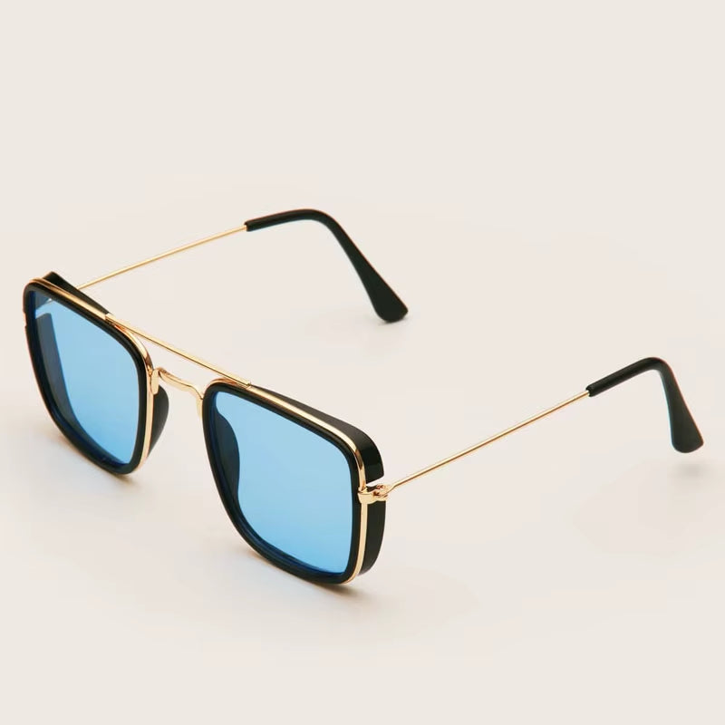 Fashion Sunglasses European and American Metal Small Square Frame Korean Version Glasses Retro Square Sunglasses UV Protection