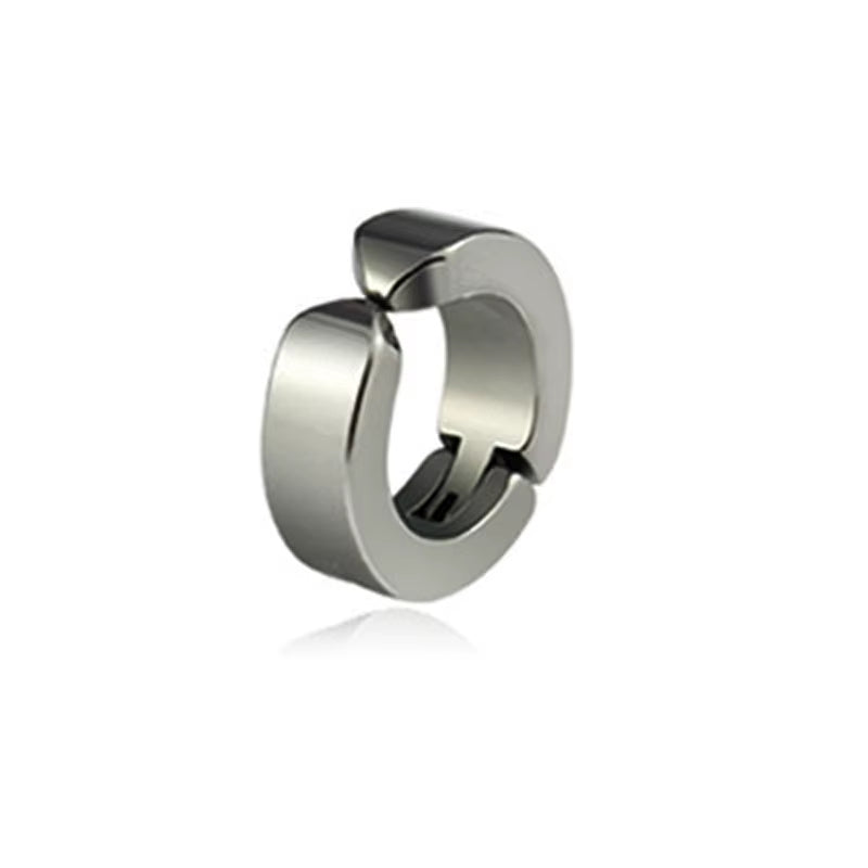 1 Pc Ear Clip Non Piercing Earrings Fake Earrings for Men Circle round Earring Fashion Punk Rock Style Jewelry Gift