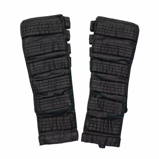 PFNW High Quality Niche Design Black Hollowed Out Pure Cotton Waxed Surface Sleeve Gloves Unisex Techwear Oversleeves 12C1842