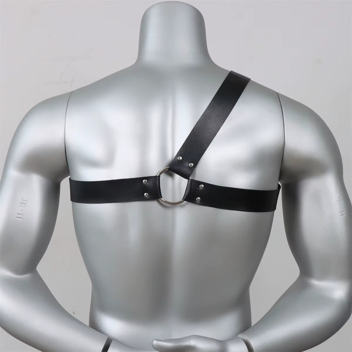 Gothic Men Leather Suspenders Belt Body Bondage Straps Fashion Adjustable Braces Suspender with Metal Clips Punk Harness Belts